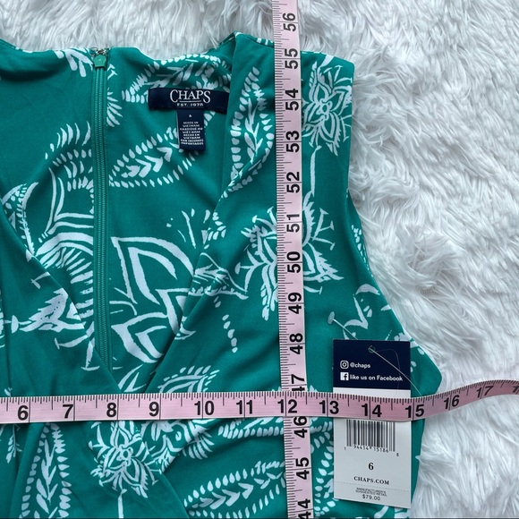 6 CHAPS BOHEMIAN TEAL MAXI DRESS - Picture 5 of 7